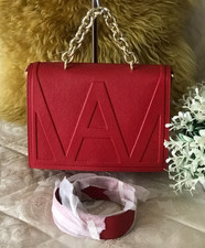 BNWOT Genuine*Amanda Wakeley Deneuve *LG Flap over Leather Shoulder Bag,RRP £450