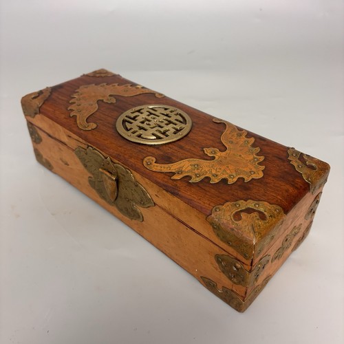 Chinese hardwood jewellery box - chinese,