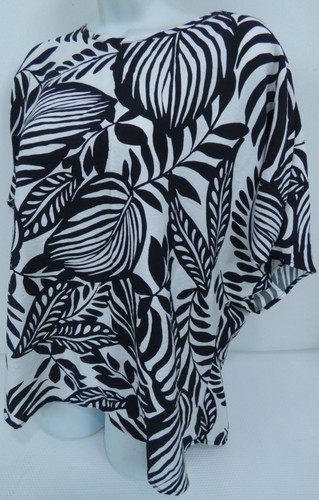 Ladies black white - black, tropical