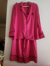 Zara X Barbie The Movie Pjs Satin  Co Ord SET Shirt & Pant Pink  SZ L BNWT