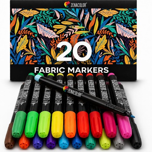 Zenacolor fabric pens - 20,