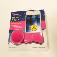 iPhone 4/4S AMP Club Siren Boost Speaker Stand Volume Clarity Dock Hot Pink