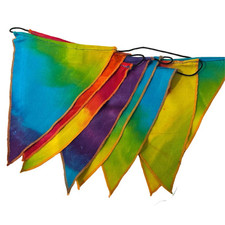 Rainbow colours fabric bunting | 8 flags | 50cm long