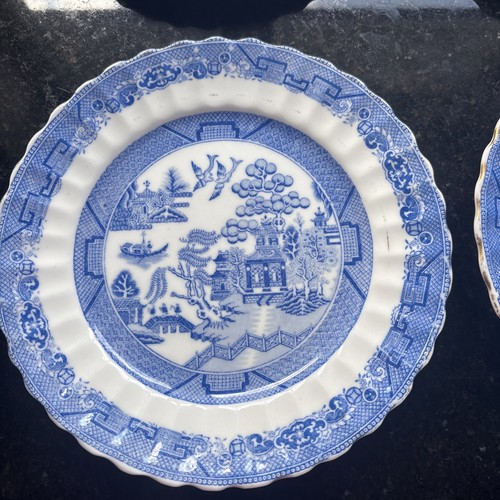 Vintage willow pattern plate - vintage,