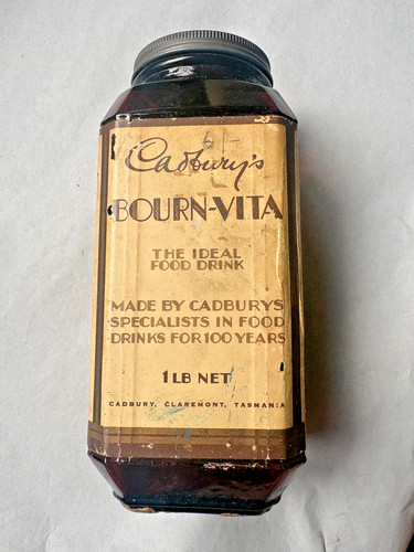 Cadbury bourn vita amber jar - bourn-vita,