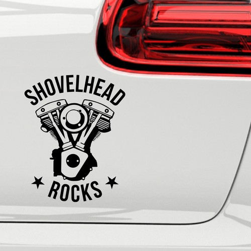 Car decal sticker shovelhead