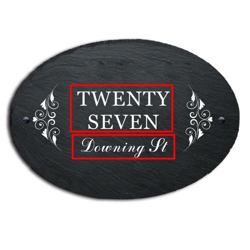 Personalised slate plaque door - personalised,