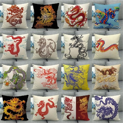 Chinese dragon throw pillow - throw,