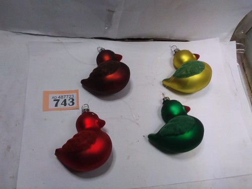 Glass xmas decorations vintage - glass,