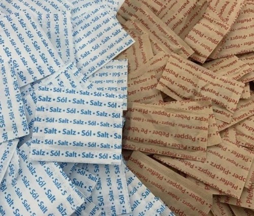Salt and pepper sachets choose - salt,
