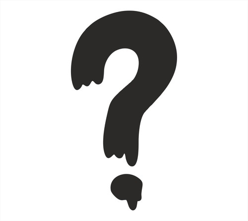 Question mark vinyl decal - vinyl,