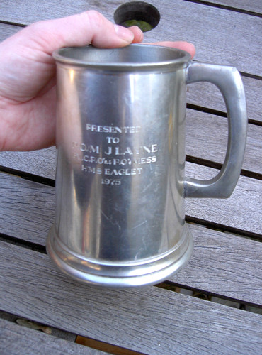 Pewter tankard hms - tankard,