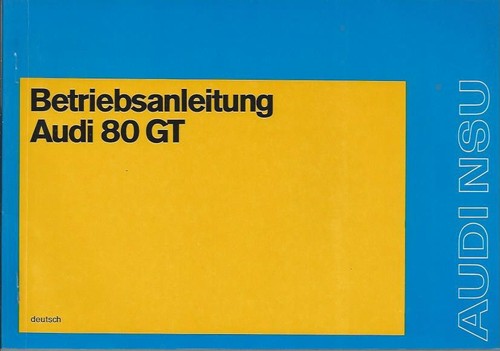 Audi manual 1973 - 80, b1