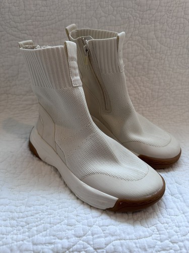 Zara girls white knit sock - white,