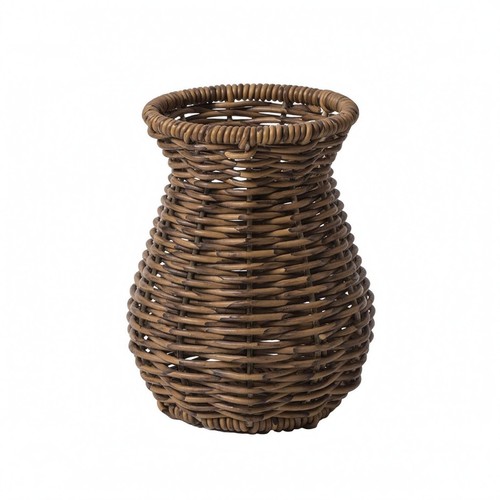 Woven plastic vase open top - woven,