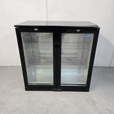 Chiller Double Glass Door Bottle Fridge Commercial Back Bar Cooler Drinks 208...