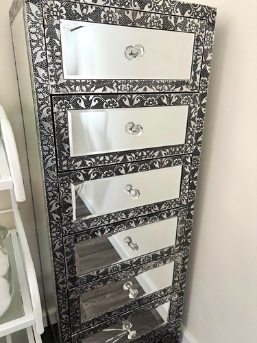 Mirrored chest drawers - mirrored,