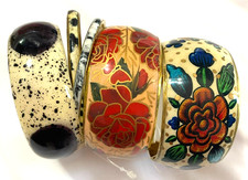 Bangle Bracelets Plastic Metal