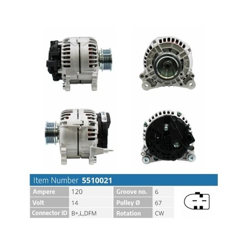 Alternator eb1587q 074903025q - alternator,