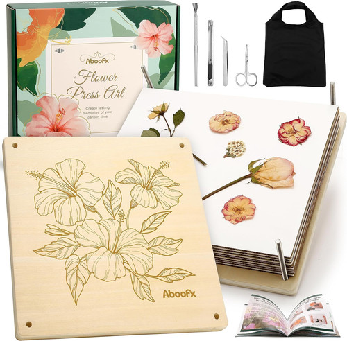 Aboofx wooden flower pressing - flower,