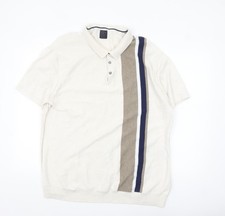 Next Men's Beige Cotton Polo