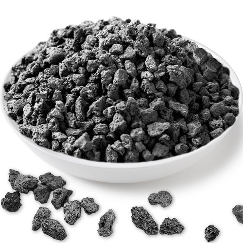 Black horticultural lava rock - black,