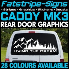 to fit VW CADDY ADVENTURE MOUNTAIN GRAPHICS STICKERS CAMPERVAN MOTORHOME DAY VAN