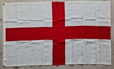St George's flag 100% linen cloth cotton like 5x3th traditionally sewn stitched