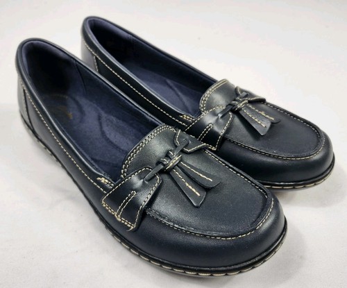 Clarks womens blue leather - n,