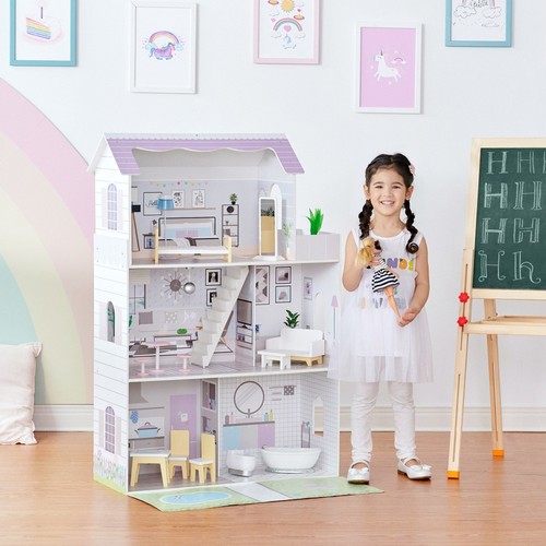 Wooden dolls house large kids - house,