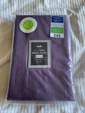 Blackout Pencil Pleat Curtains Pair Aubergine New 117cm Wide 182cm Drop