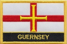 Guernsey Channel Islands Flag Embroidered Patch - Sew or Iron on