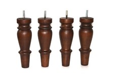 4 x wooden sofa legs , Furniture feet , Bed Armchair replacement  M8 thread