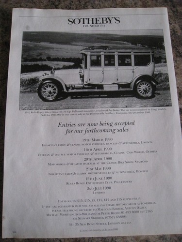 Sotheby 1912 rolls royce - 1912,