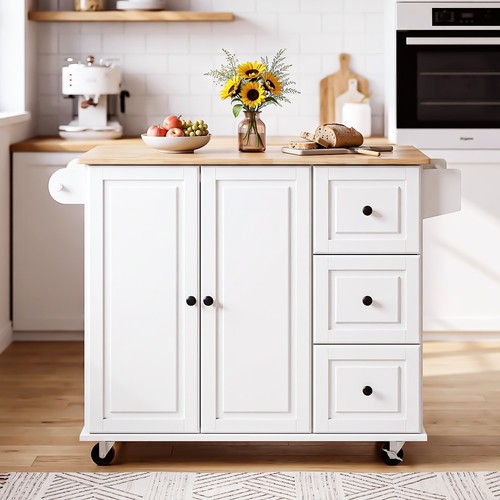 Kitchen island wheel - on,
