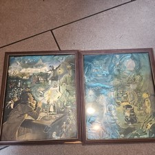 Grahame Johnstone framed Dufex foil Hans Christian Andersen nursery playroom art