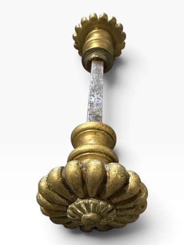 Victorian brass door knob - knob,