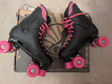Good quality SFR Street 86 Roller Skates with pink laces and wheels. Size UK 6.