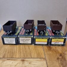 Joblot 4 x OO Gauge Dark Brown Graham Farish 7 Plank Wagon 3 Rail In Boxes
