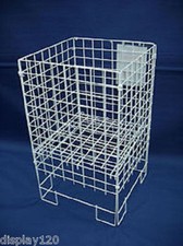 WHITE Dump Bin Basket Retail