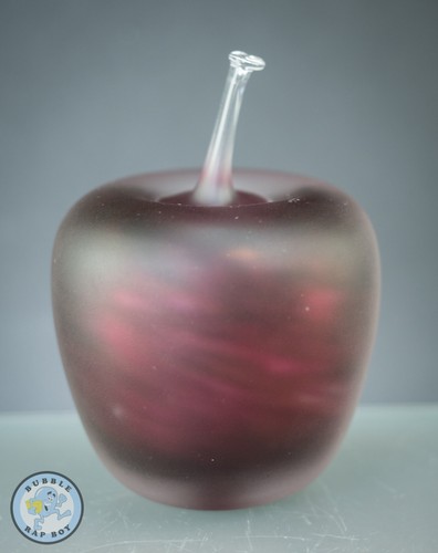 Hand blown frosted - red, glass