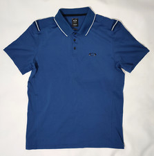 Oakley Men's Blue Polo Shirt Size L Performance Fit