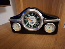 Vintage Retro Clock Thermometer Hygrometer Car Dashboard design - Black