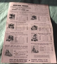 Vintage construction brochure Benford Concrete Mixers dated 1968