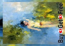 Floating Figure River Scene