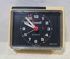 Rare Vintage 1970s Ingersoll Quartz Repeater Travel Clock In Working Order