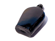 c1850 Black Glass 2 Piece