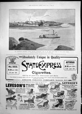 Old Print Venezuelan Blockade Angostura Port Williams Shaving Stick 1903 20th