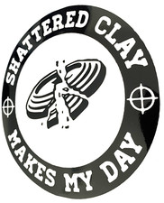 1x Clay Pigeon Vinyl Sticker