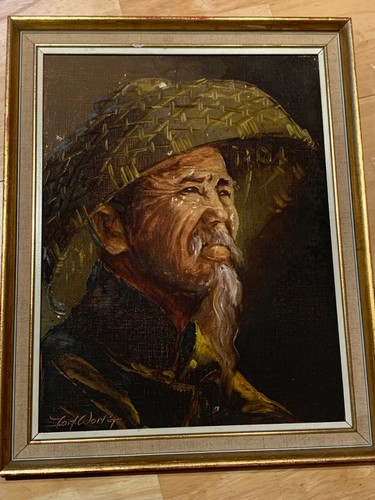Tom wong vintage oil painting - vintage,
